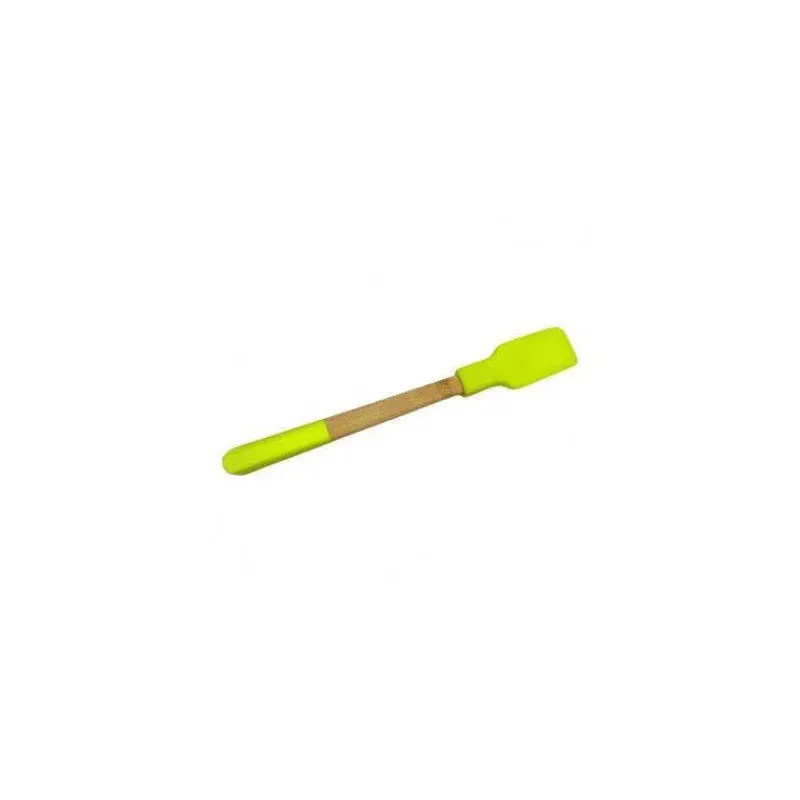 Spatules De Pâtisserie-Pebbly POP Mini Spatule en silicone manche en bambou Vert