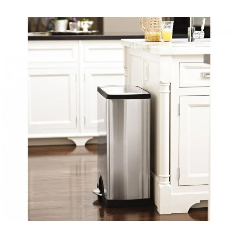 Poubelles À Pédale-simplehuman Poubelle de cuisine rectangulaire à pédale 50 L INOX