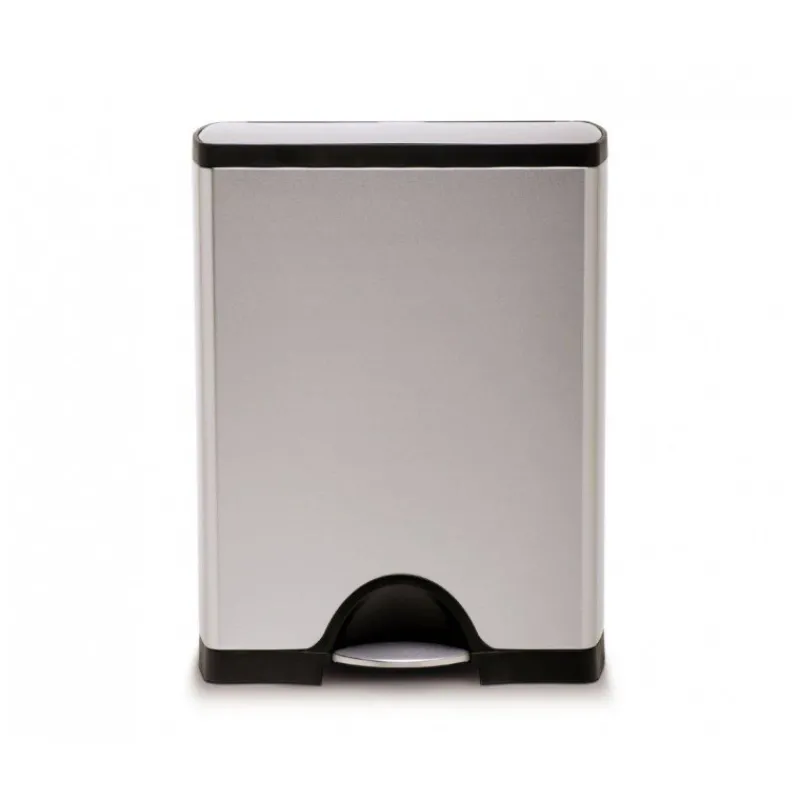 Poubelles À Pédale-simplehuman Poubelle de cuisine rectangulaire à pédale 50 L INOX