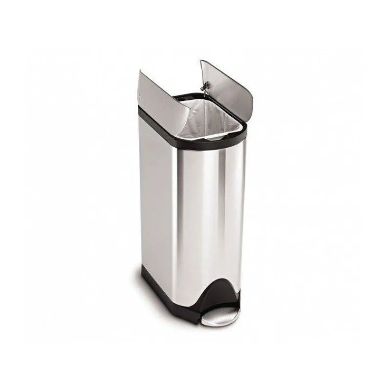 Poubelles À Pédale-simplehuman Poubelle de cuisine rectangulaire BUTTERFLY 30 L