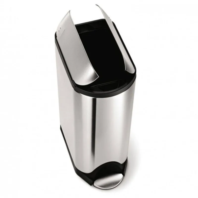 Poubelles À Pédale-simplehuman Poubelle de cuisine rectangulaire Inox BUTTERFLY 45 L