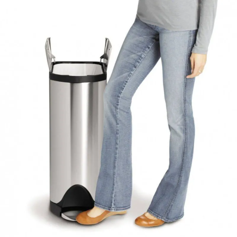 Poubelles À Pédale-simplehuman Poubelle de cuisine rectangulaire Inox BUTTERFLY 45 L