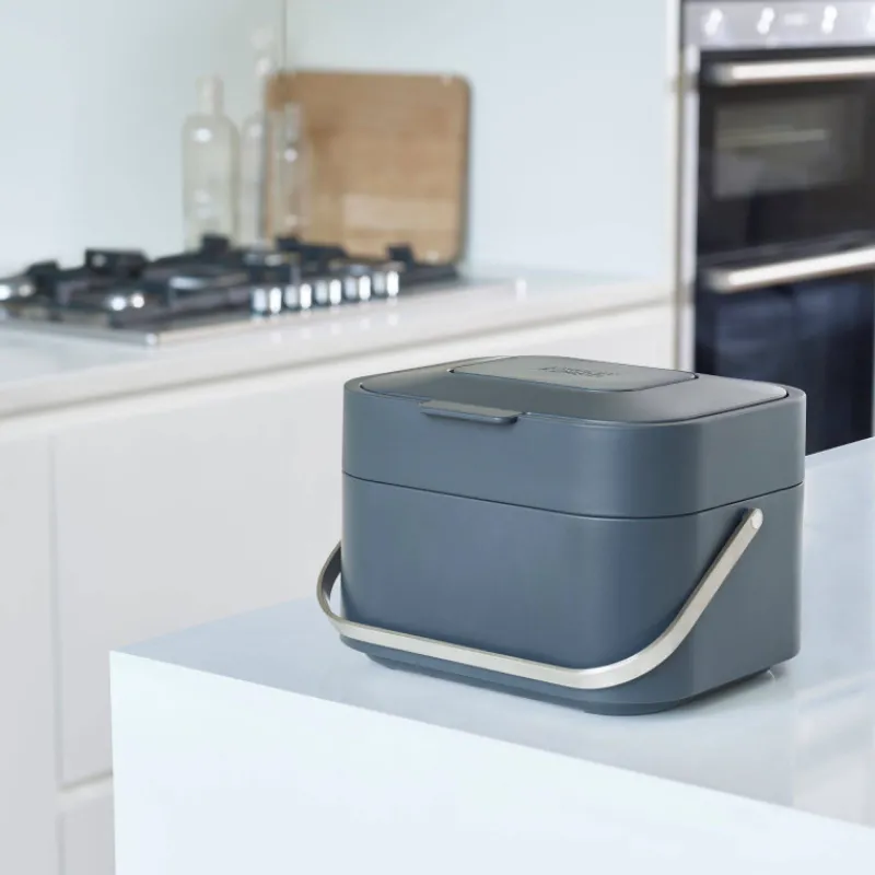 Poubelles De Tri Sélectif-Joseph Joseph Poubelle de cuisine Tri Sélectif modulable Stack 4 L Gris Anthracite