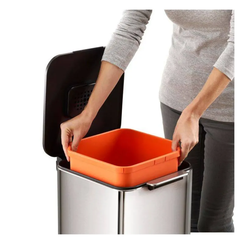 Poubelles De Tri Sélectif-Joseph Joseph Poubelle de cuisine Tri Sélectif TOTEM Compact 40 L Inox