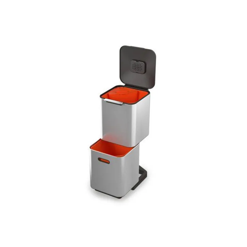Poubelles De Tri Sélectif-Joseph Joseph Poubelle de cuisine Tri Sélectif TOTEM Compact 40 L Inox