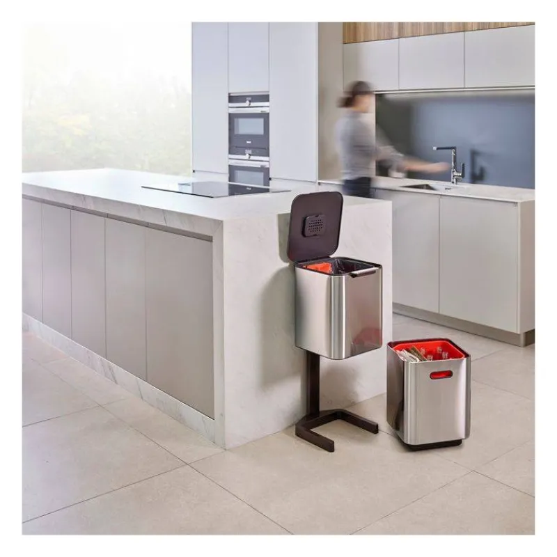 Poubelles De Tri Sélectif-Joseph Joseph Poubelle de cuisine Tri Sélectif TOTEM Compact 40 L Inox