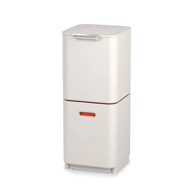 Poubelles De Tri Sélectif-Joseph Joseph Poubelle de cuisine Tri Sélectif TOTEM Compact 40 L Stone Pierre