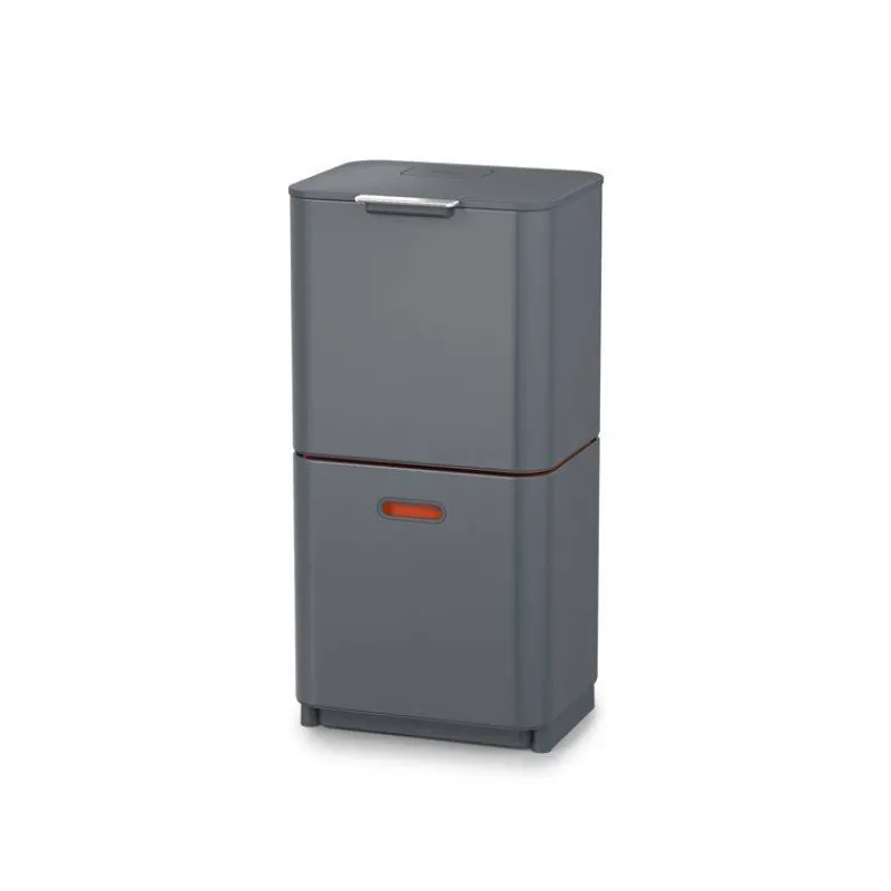 Poubelles De Tri Sélectif-Joseph Joseph Poubelle de cuisine Tri Sélectif TOTEM Max 60 L Gris Graphite