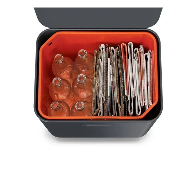 Poubelles De Tri Sélectif-Joseph Joseph Poubelle de cuisine Tri Sélectif TOTEM Max 60 L Gris Graphite