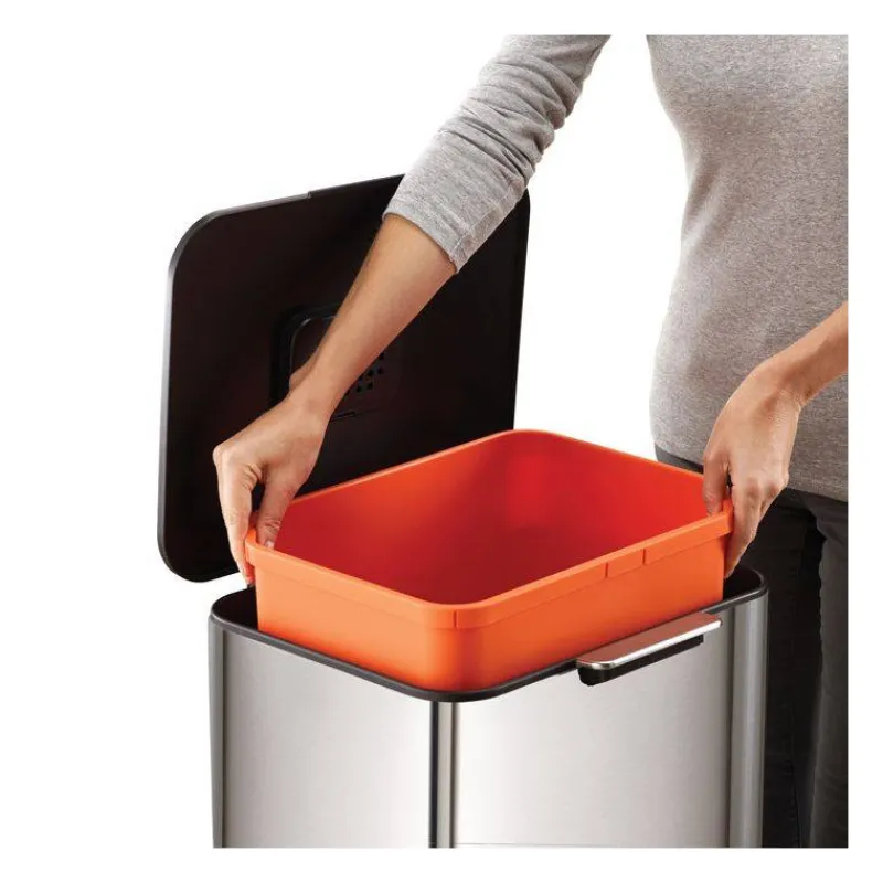 Poubelles De Tri Sélectif-Joseph Joseph Poubelle de cuisine Tri Sélectif TOTEM Max 60 L Inox