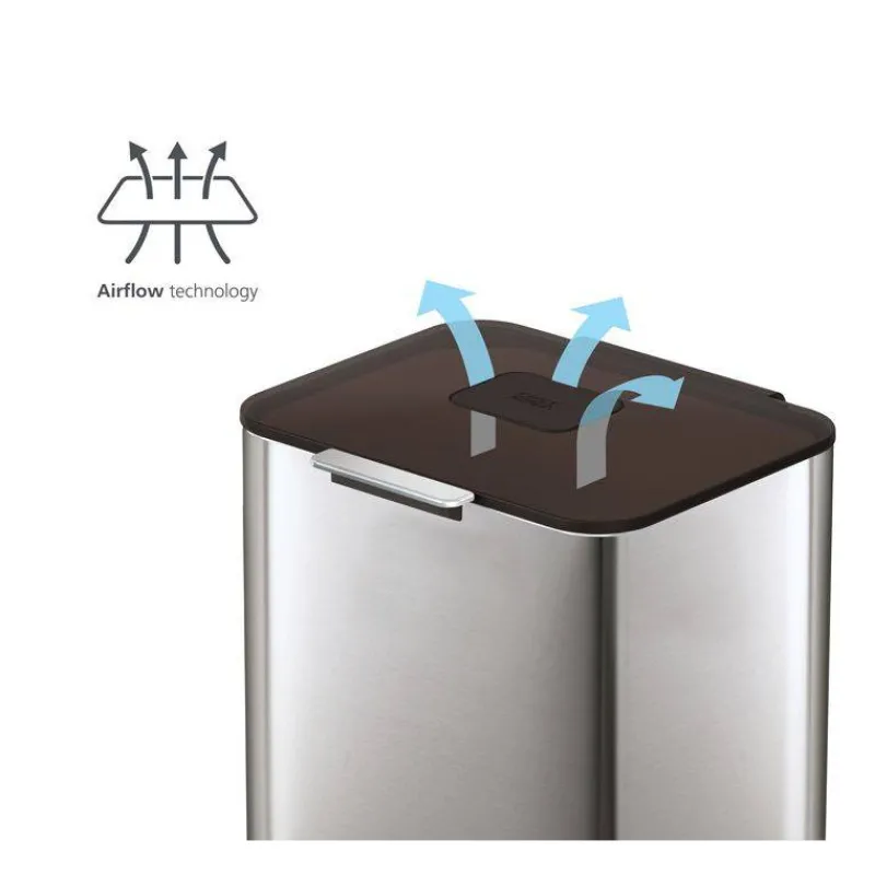 Poubelles De Tri Sélectif-Joseph Joseph Poubelle de cuisine Tri Sélectif TOTEM Max 60 L Inox