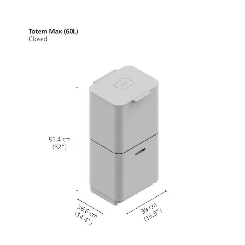 Poubelles De Tri Sélectif-Joseph Joseph Poubelle de cuisine Tri Sélectif TOTEM Max 60 L Inox