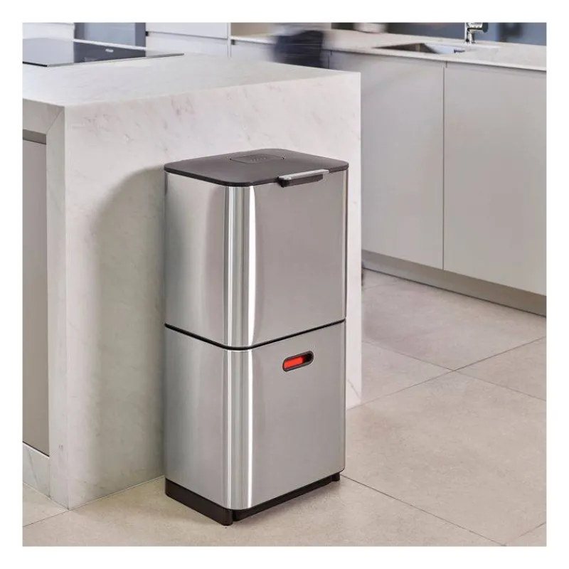 Poubelles De Tri Sélectif-Joseph Joseph Poubelle de cuisine Tri Sélectif TOTEM Max 60 L Inox