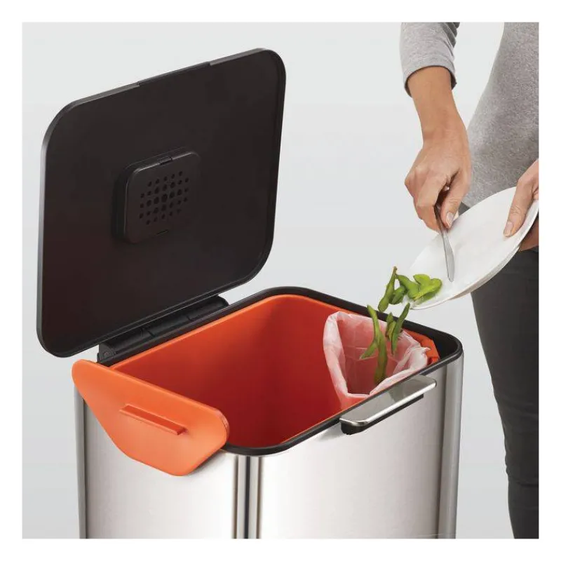 Poubelles De Tri Sélectif-Joseph Joseph Poubelle de cuisine Tri Sélectif TOTEM Max 60 L Inox