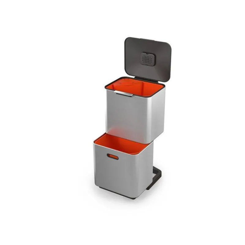 Poubelles De Tri Sélectif-Joseph Joseph Poubelle de cuisine Tri Sélectif TOTEM Max 60 L Inox