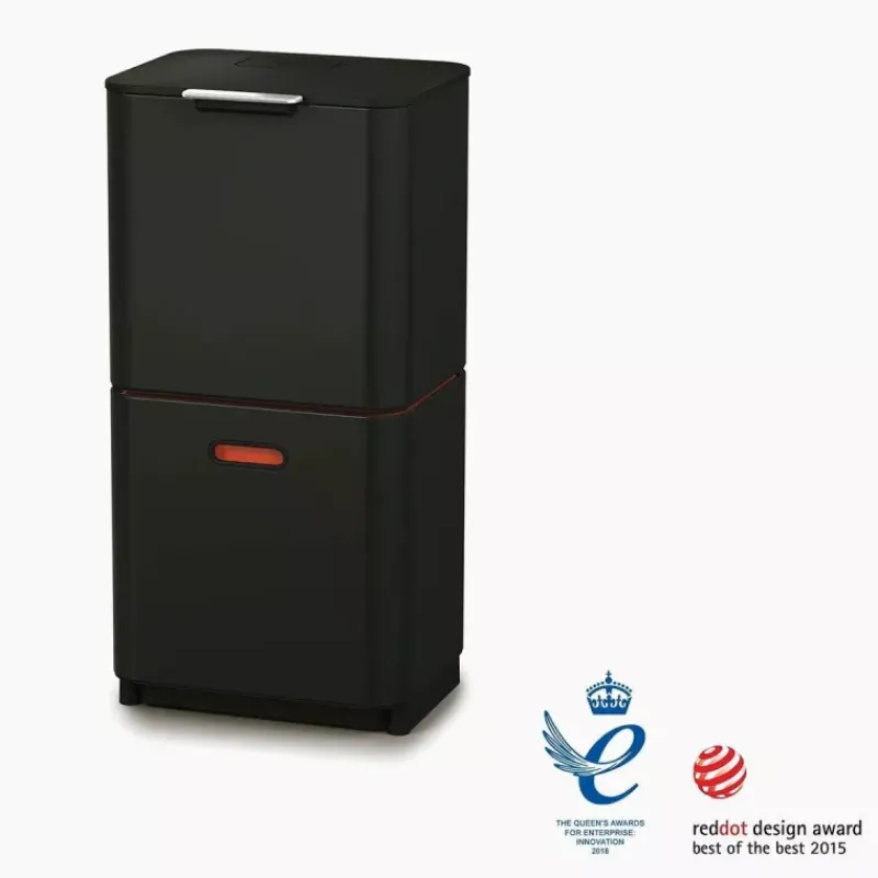 Poubelles De Tri Sélectif-Joseph Joseph Poubelle de cuisine Tri Sélectif TOTEM Max 60 L Noir