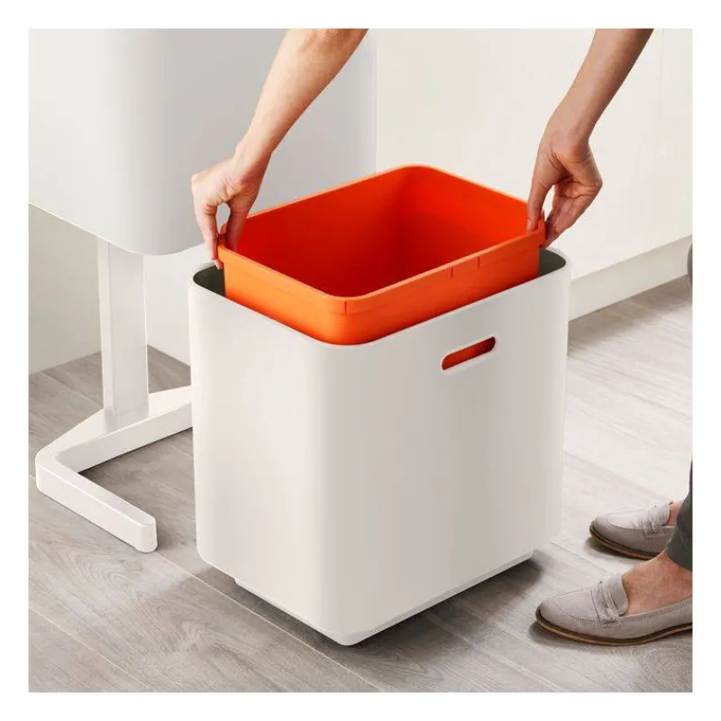 Poubelles De Tri Sélectif-Joseph Joseph Poubelle de cuisine Tri Sélectif TOTEM Max 60 L Stone Pierre