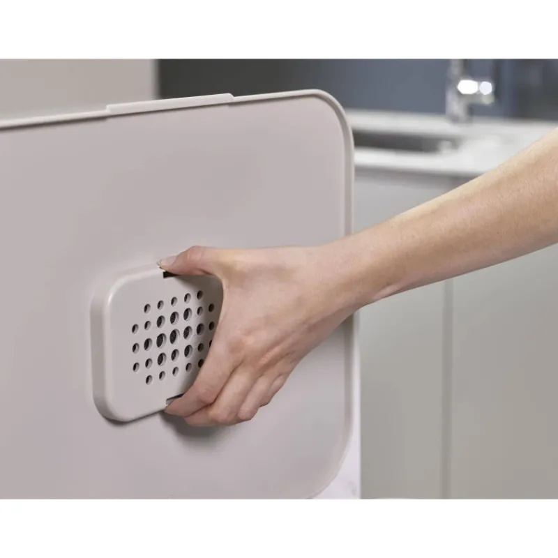 Poubelles De Tri Sélectif-Joseph Joseph Poubelle de cuisine Tri Sélectif TOTEM Max 60 L Stone Pierre