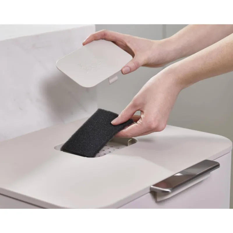 Poubelles De Tri Sélectif-Joseph Joseph Poubelle de cuisine Tri Sélectif TOTEM Max 60 L Stone Pierre