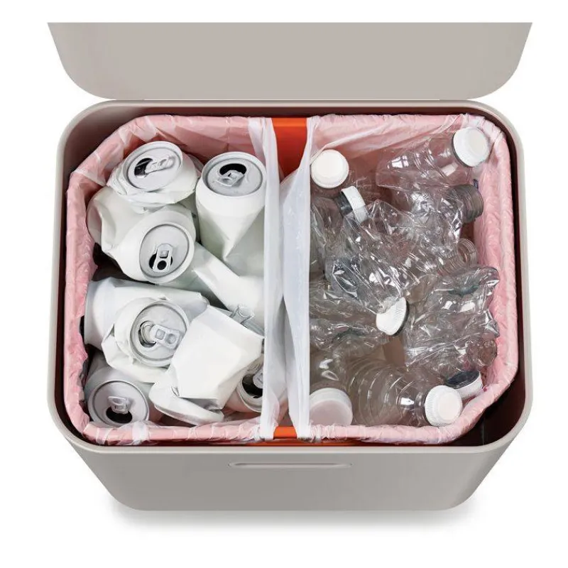 Poubelles De Tri Sélectif-Joseph Joseph Poubelle de cuisine Tri Sélectif TOTEM Max 60 L Stone Pierre