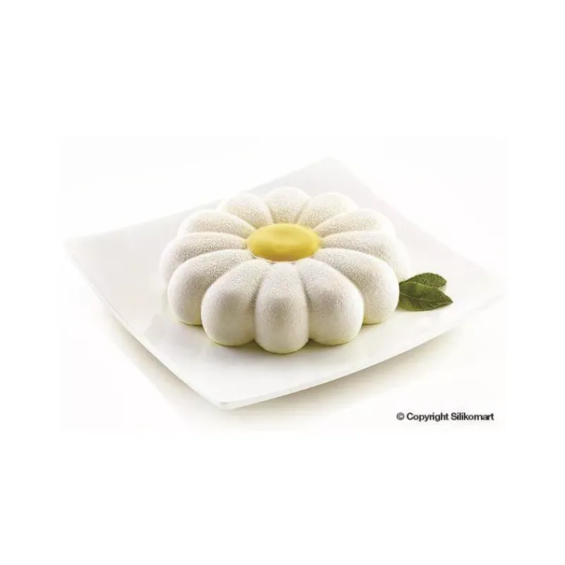 Moules Silikomart | Moules À Gâteaux Silicone-SilikoMart PRIMAVERA Moule rond Marguerite en silicone 3Design D22 cm SC
