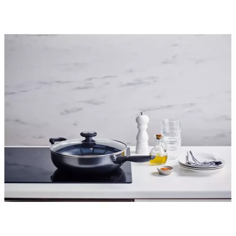 Sauteuses Revêtements Céramique | Sauteuses Revêtements Anti-adhérents-BEKA PRO INDUC Sauteuse Corps alu ép 3mm revêtement céramique Induction + Couvercle D28