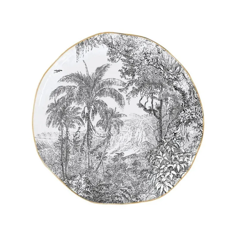 Assiettes À Desserts-Easy Life RAIN FOREST Assiette à dessert en porcelaine 19 cm SC