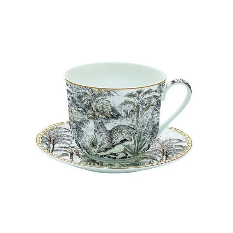 Tasses-Easy Life RETRO JUNGLE Tasse à Déjeuner Porcelaine Fine  SC