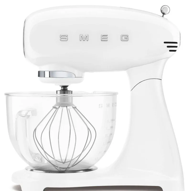 Robots Pâtissiers-SMEG Robot pâtissier sur socle Années 50 Blanc  bol verre