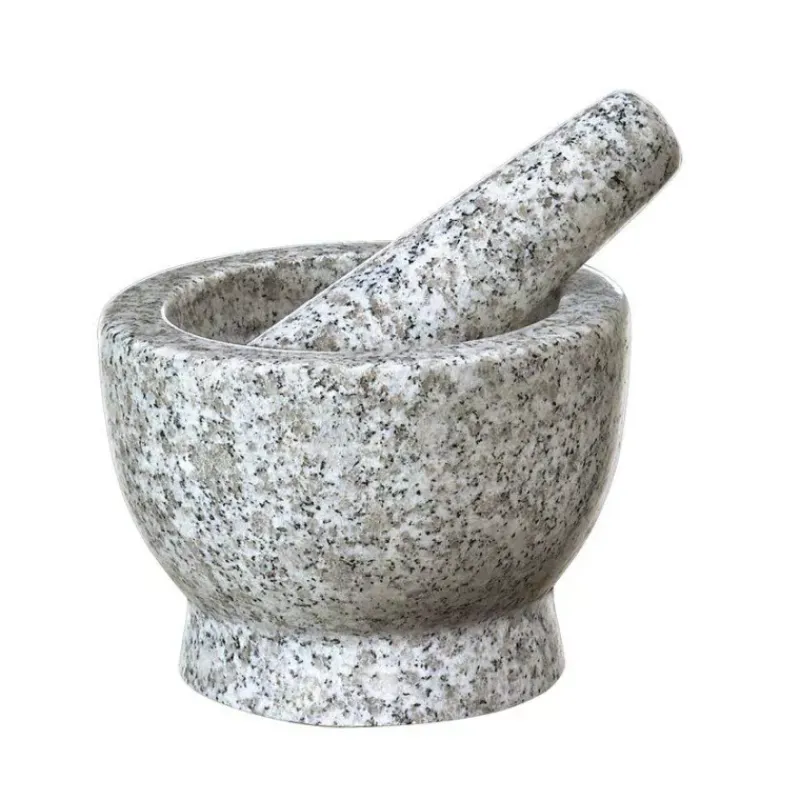 Mortiers-cilio SALOMON Mortier en Granit avec pilon pour Graines et Epices