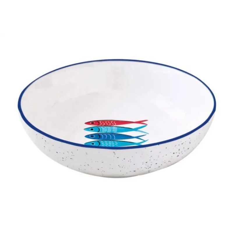 Assiettes Creuses-Easy Life SARDINE´S PARTY Assiette creuse calotte en Porcelaine EASYLIFE D18 SC
