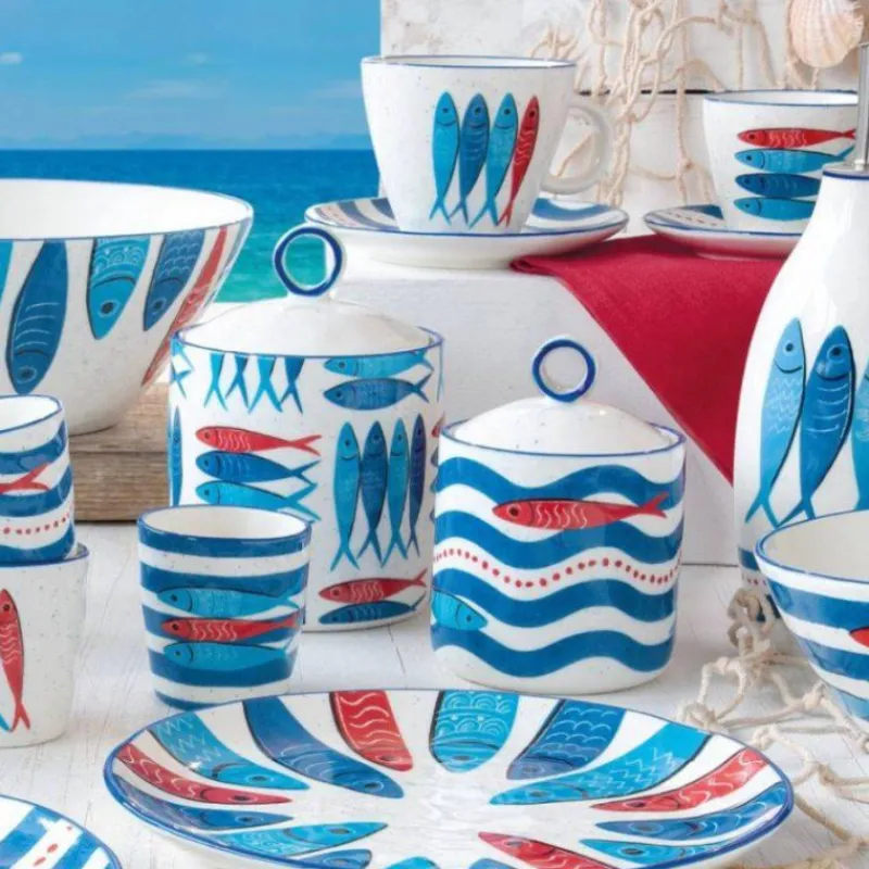 Vinaigriers Et Huiliers-Easy Life SARDINE´S PARTY Huilier Vinaigrier en Porcelaine EASYLIFE 300 ml SC