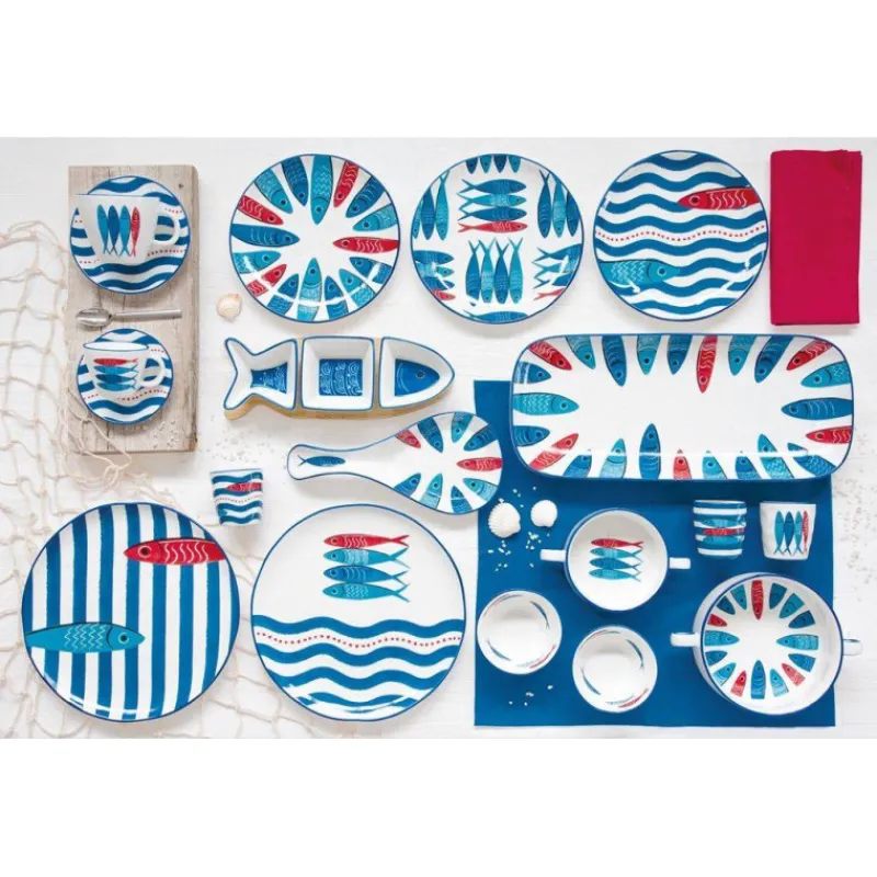 Vinaigriers Et Huiliers-Easy Life SARDINE´S PARTY Huilier Vinaigrier en Porcelaine EASYLIFE 300 ml SC
