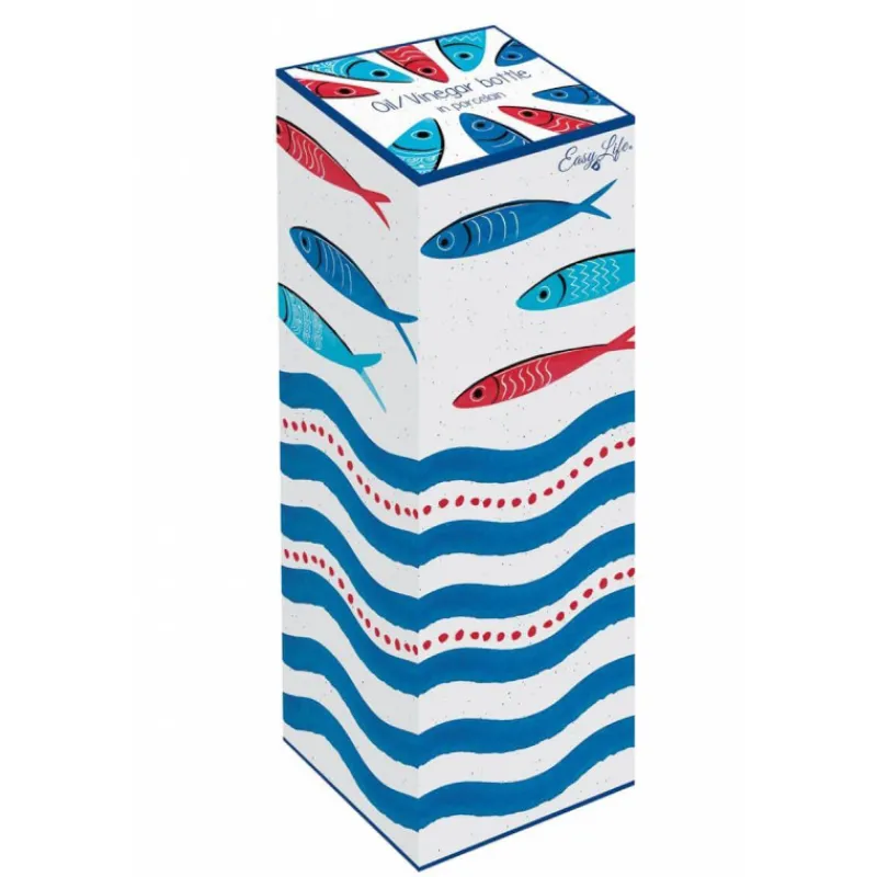 Vinaigriers Et Huiliers-Easy Life SARDINE´S PARTY Huilier Vinaigrier en Porcelaine EASYLIFE 300 ml SC