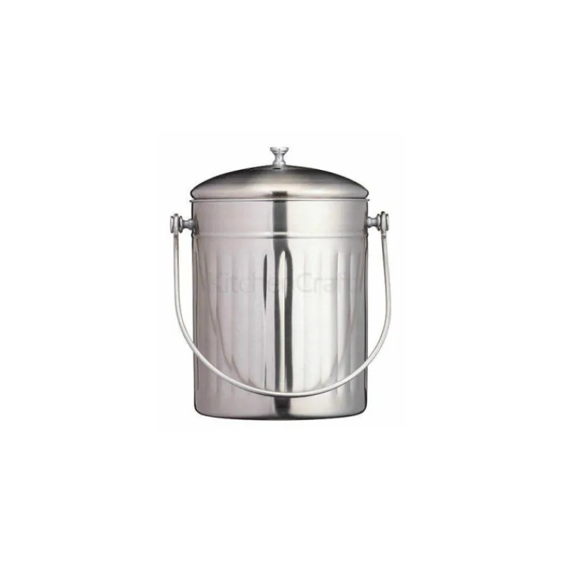 Poubelles De Tri Sélectif | Compost-La Casserolerie Seau Poubelle à compost 5L Inox