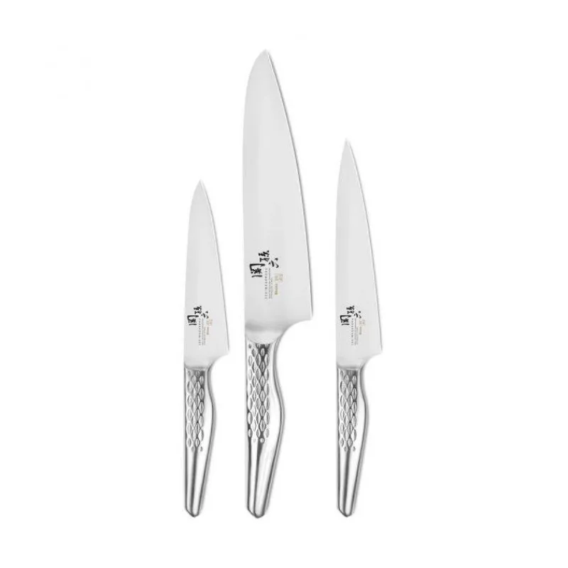 Couteaux Santoku | Couteaux Santoku Japonais-KAI SEKI MAGOROKU SHOSO Coffret Couteau d´office, Cuisine, Santoku japonais