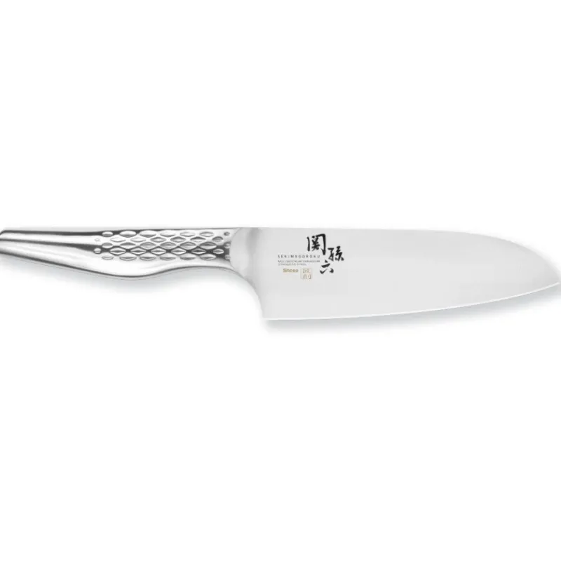 Couteaux Santoku | Couteaux Santoku Japonais-KAI SEKI MAGOROKU SHOSO Couteau japonais Petit Santoku 14.5 cm