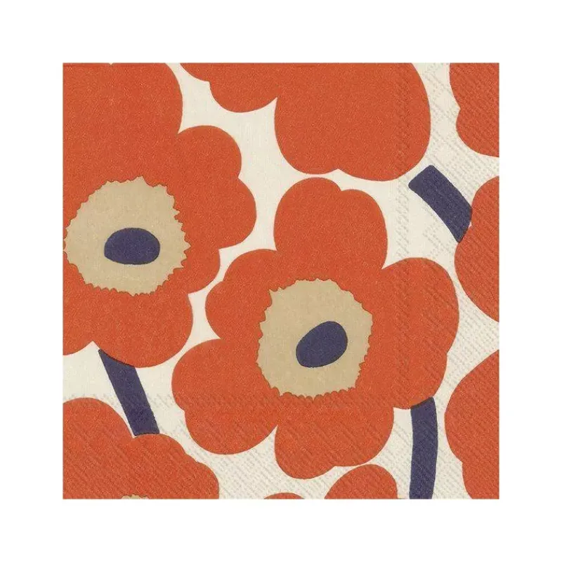 Les Serviettes De Table Papier-IHR Serviette de table Lunch  33X33 Jetable Paquet de 20 - Marimekko, Unikko rouge