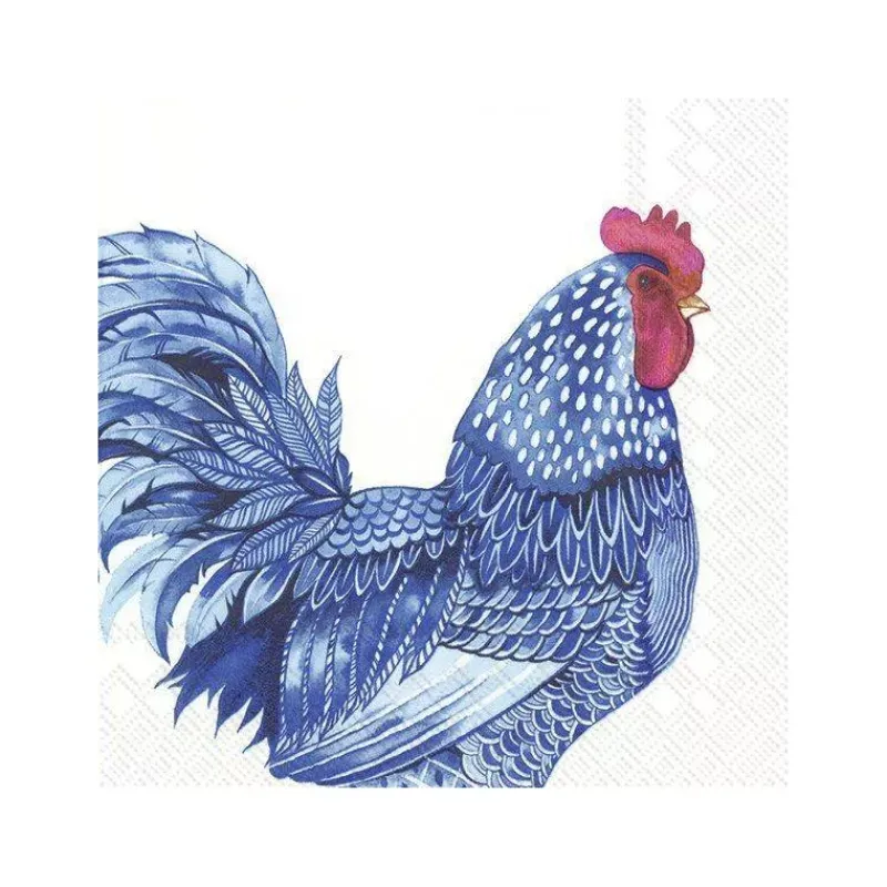 Les Serviettes De Table Papier-IHR Serviette de table Lunch  33X33 Jetable Paquet de 20 - Plumage bleu