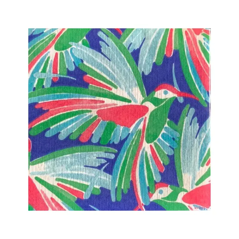 Les Serviettes De Table Papier-Franu00e7oise PAVIOT Serviette de table 40x40 Jetable Intissé Françoise PAVIOT Paquet de 20 - Colibri Bleu