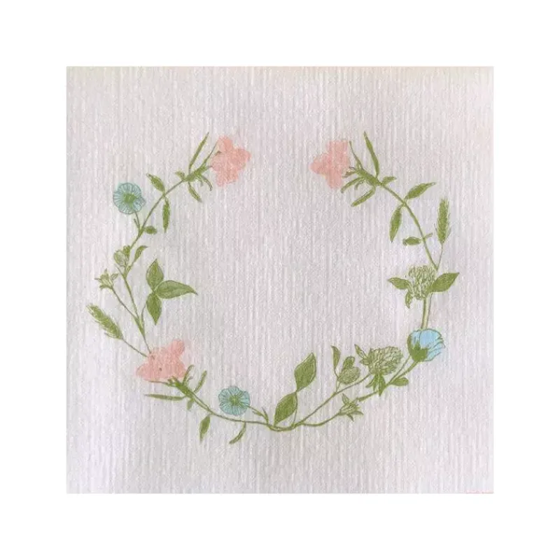 Les Serviettes De Table Papier-Franu00e7oise PAVIOT Serviette de table 25x25 Jetable Intissé Françoise PAVIOT Paquet de 20 - Fleurs des prés