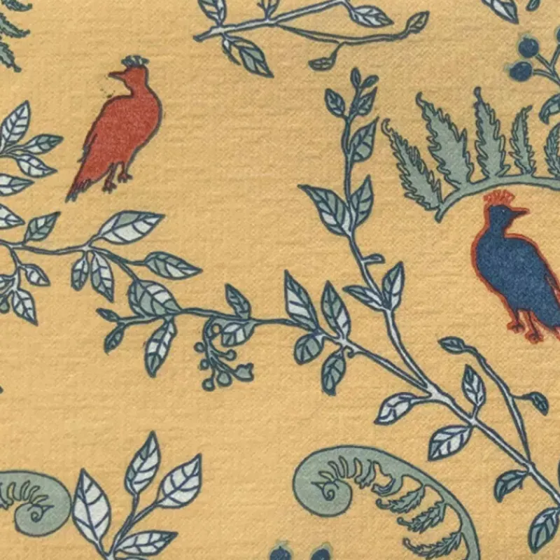 Les Serviettes De Table Papier-Franu00e7oise PAVIOT Serviette de table 25x25 Jetable Intissé Françoise PAVIOT Paquet de 20 - Jardin Merveilleux Jaune