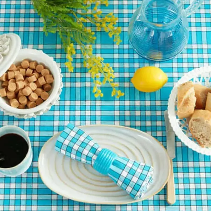 Les Serviettes De Table Papier-LA CARAFE SERVIETTES BISTROT Set de 2 Azur  SC