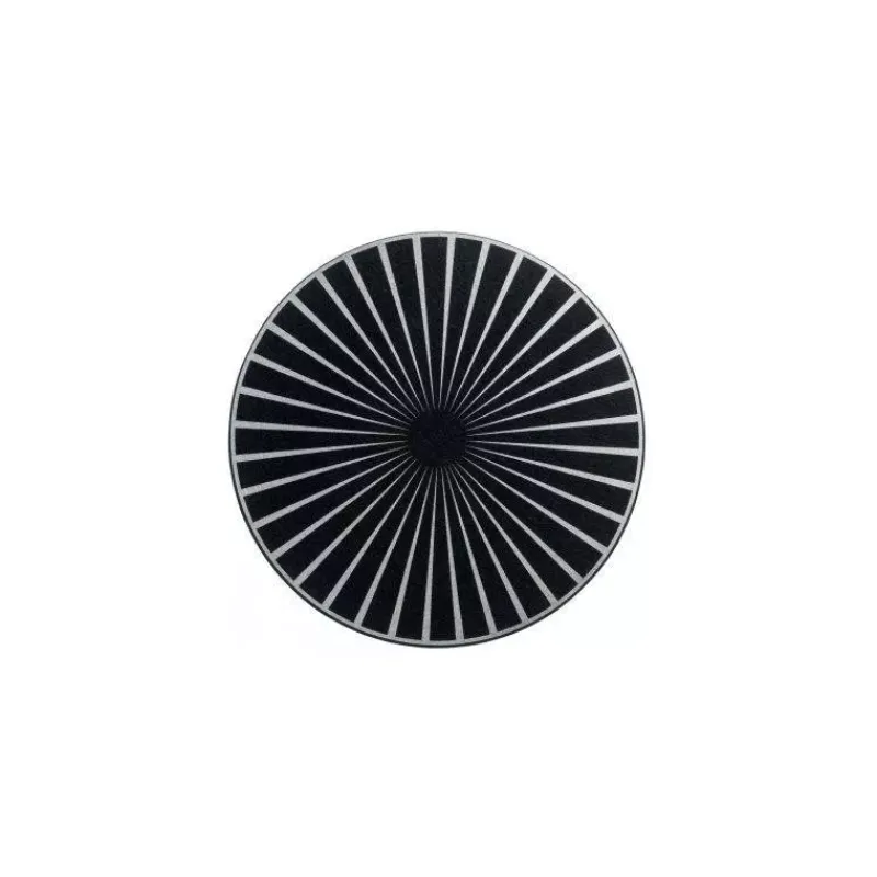 Sets De Tables-WINKLER Set de Table Feutre Centre de Table 40 cm ROND Noir et Argent