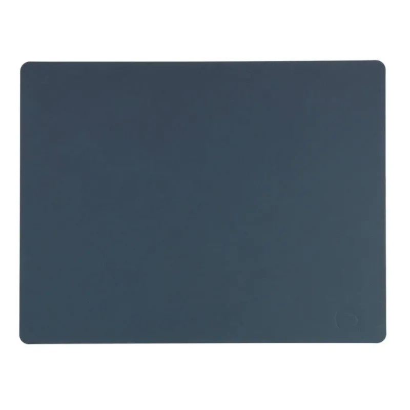 Sets De Tables-LINDDNA Set de table rectangulaire NUPO en cuir recyclé  45 x 35 Bleu Foncé