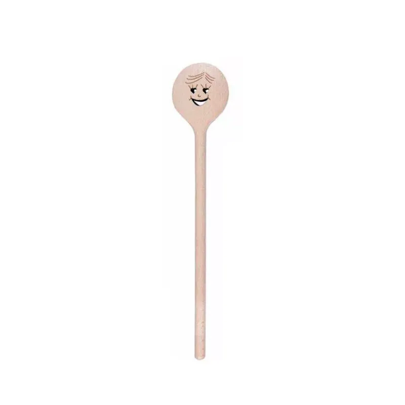 Cuillères À Remuer | Cuillères De Service-Patisse SMILEY Cuillère à remuer ronde en bois de hêtre L 30