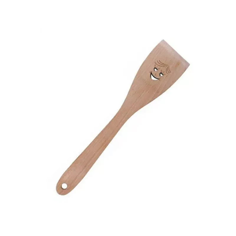 Spatules De Pâtisserie | Cuillères À Remuer-La Casserolerie SMILEY Spatule à remuer ajourée en bois de hêtre Patisse L 30