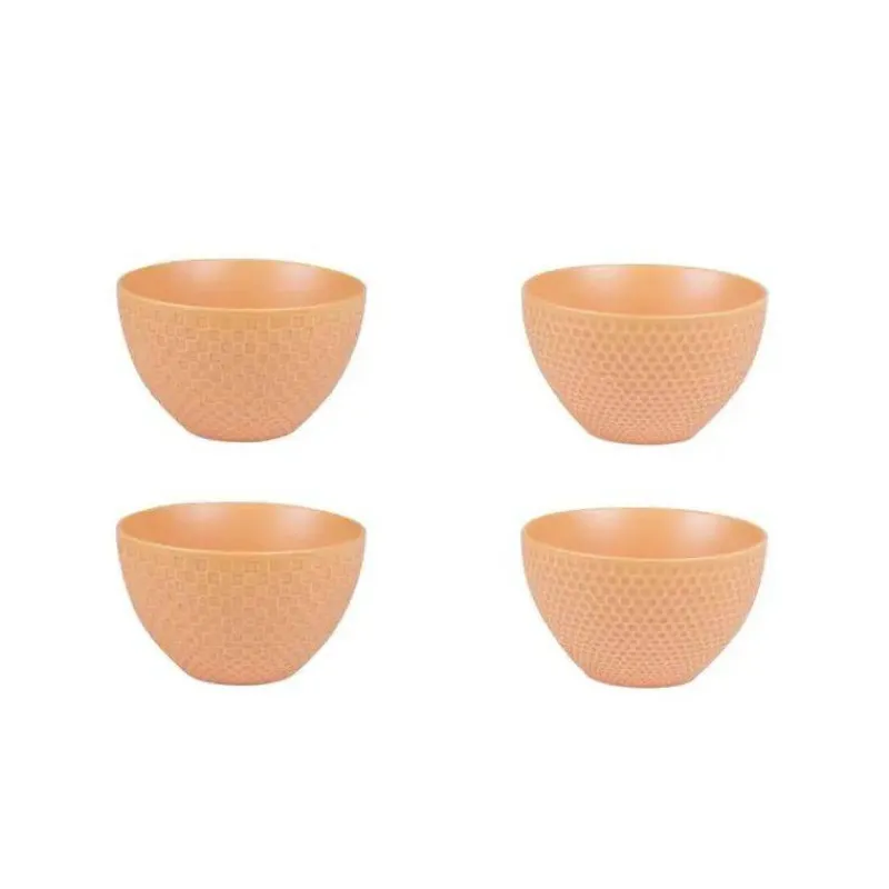 Coupelles Apéritives-TABLE PASSION SNOW SAFRAN Coffret Coupelle Porcelaine Jaune D11 cm - les 4 SC