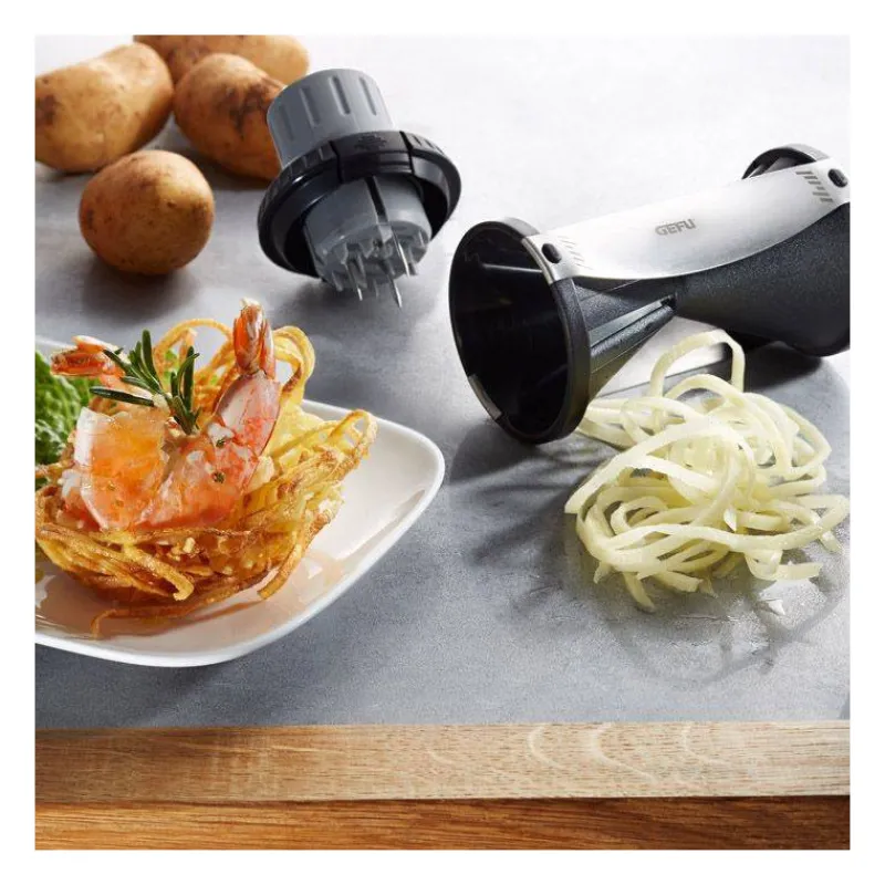 Couper | Spiralizer-GEFU SPIRELLI 2.0 Taille Julienne Légumes  SPIRALE double Inox