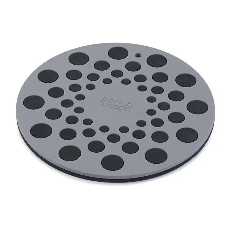 Dessous De Plats Souples Et Silicone | Dessous De Plats Extensibles Pliables-Joseph Joseph Spot On Set de 2 Dessous de Plat silicone emboitables NOIR